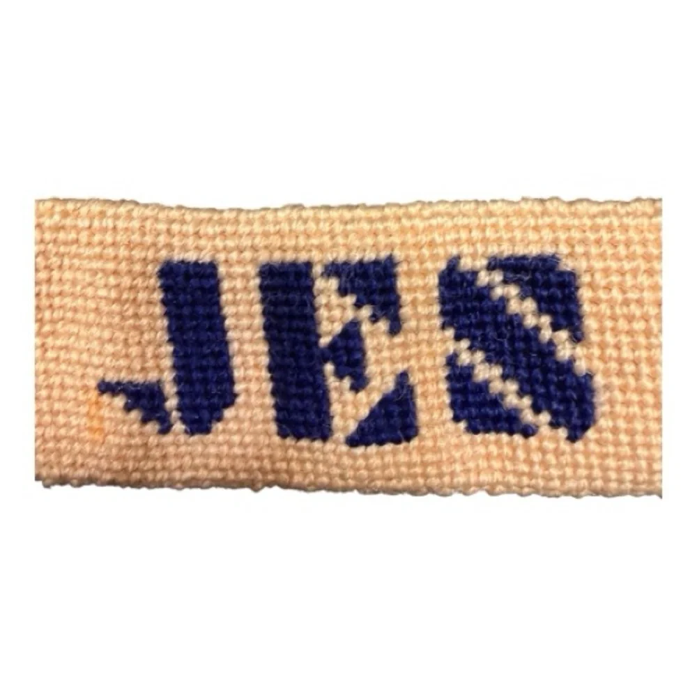 Handmade Needlepoint Milestone Belt Sigma Nu Fraternity & Georgia Tech GT Sz 33